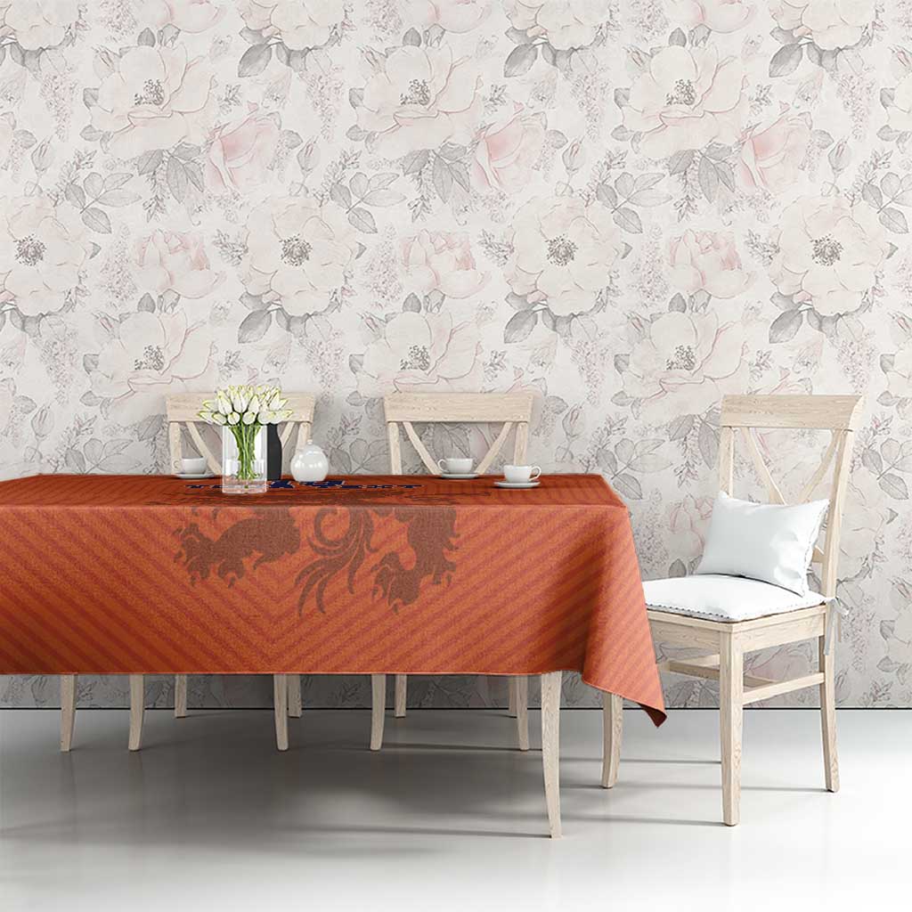 Custom World Football 2026 Netherlands Tablecloth Holland Oranje Dutch Lion - Wonder Print Shop