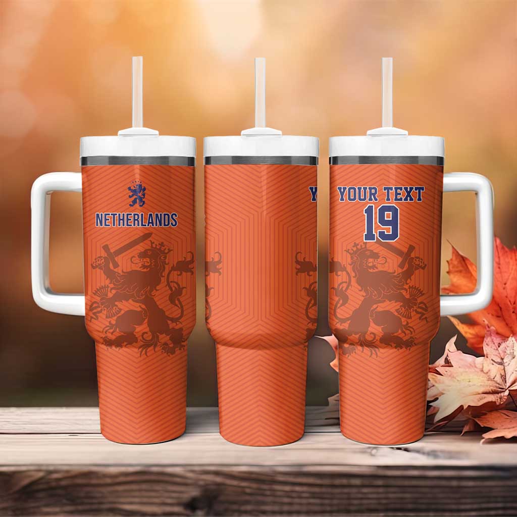 Custom World Football 2026 Netherlands Tumbler With Handle Holland Oranje Dutch Lion - Wonder Print Shop