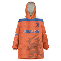Custom World Football 2026 Netherlands Wearable Blanket Hoodie Holland Oranje Dutch Lion - Wonder Print Shop