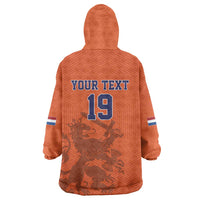 Custom World Football 2026 Netherlands Wearable Blanket Hoodie Holland Oranje Dutch Lion - Wonder Print Shop