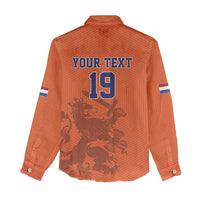 Custom World Football 2026 Netherlands Women Casual Shirt Holland Oranje Dutch Lion - Wonder Print Shop