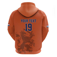 Custom World Football 2026 Netherlands Zip Hoodie Holland Oranje Dutch Lion - Wonder Print Shop