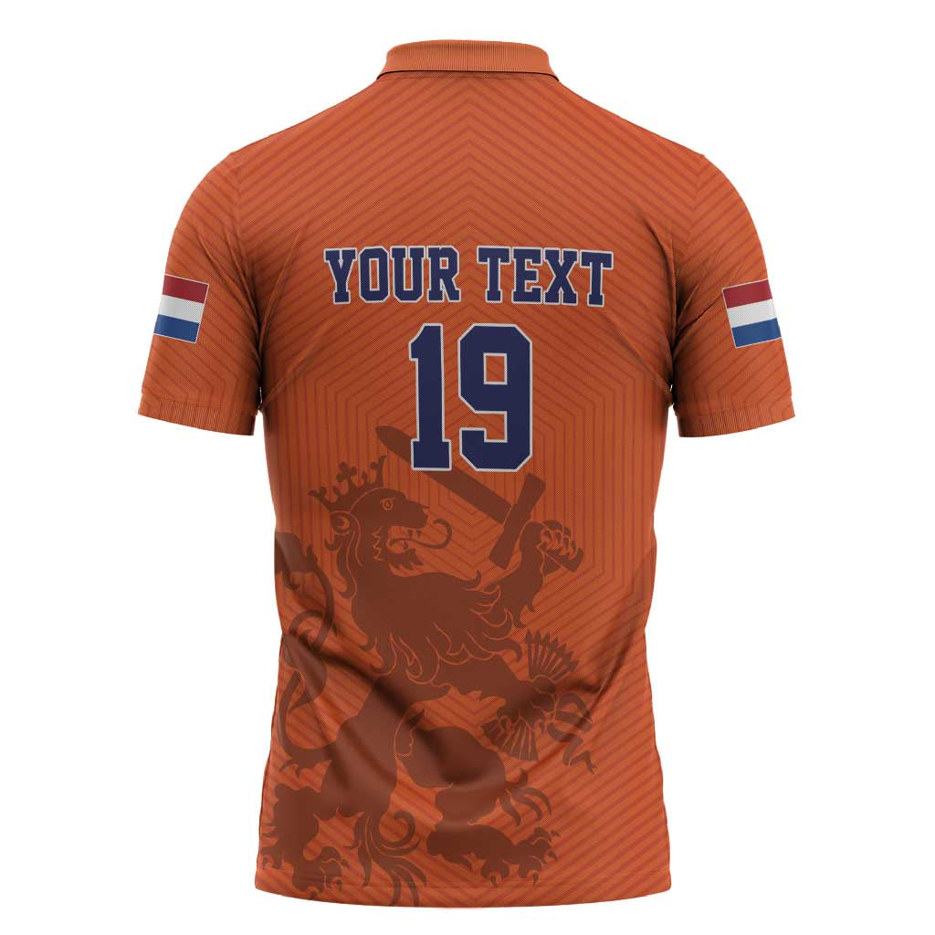 Custom World Football 2026 Netherlands Zipper Polo Shirt Holland Oranje Dutch Lion - Wonder Print Shop