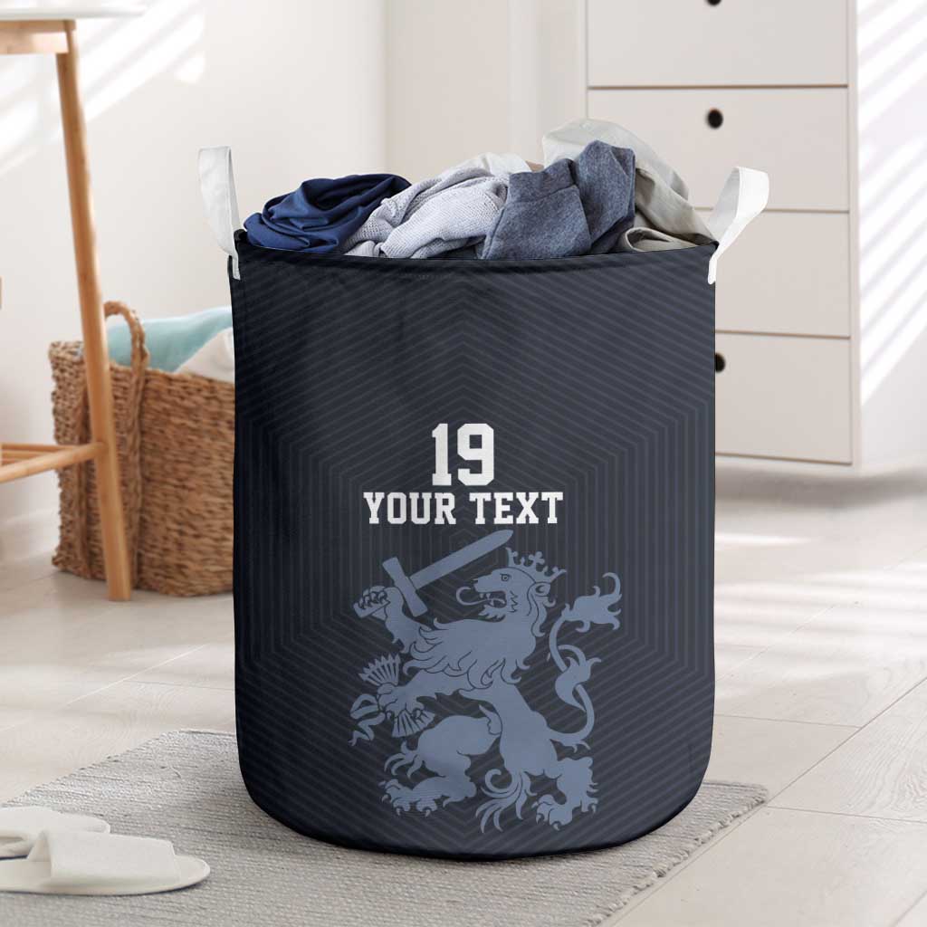 Custom World Football 2026 Netherlands Laundry Basket Holland Navy Dutch Lion - Wonder Print Shop