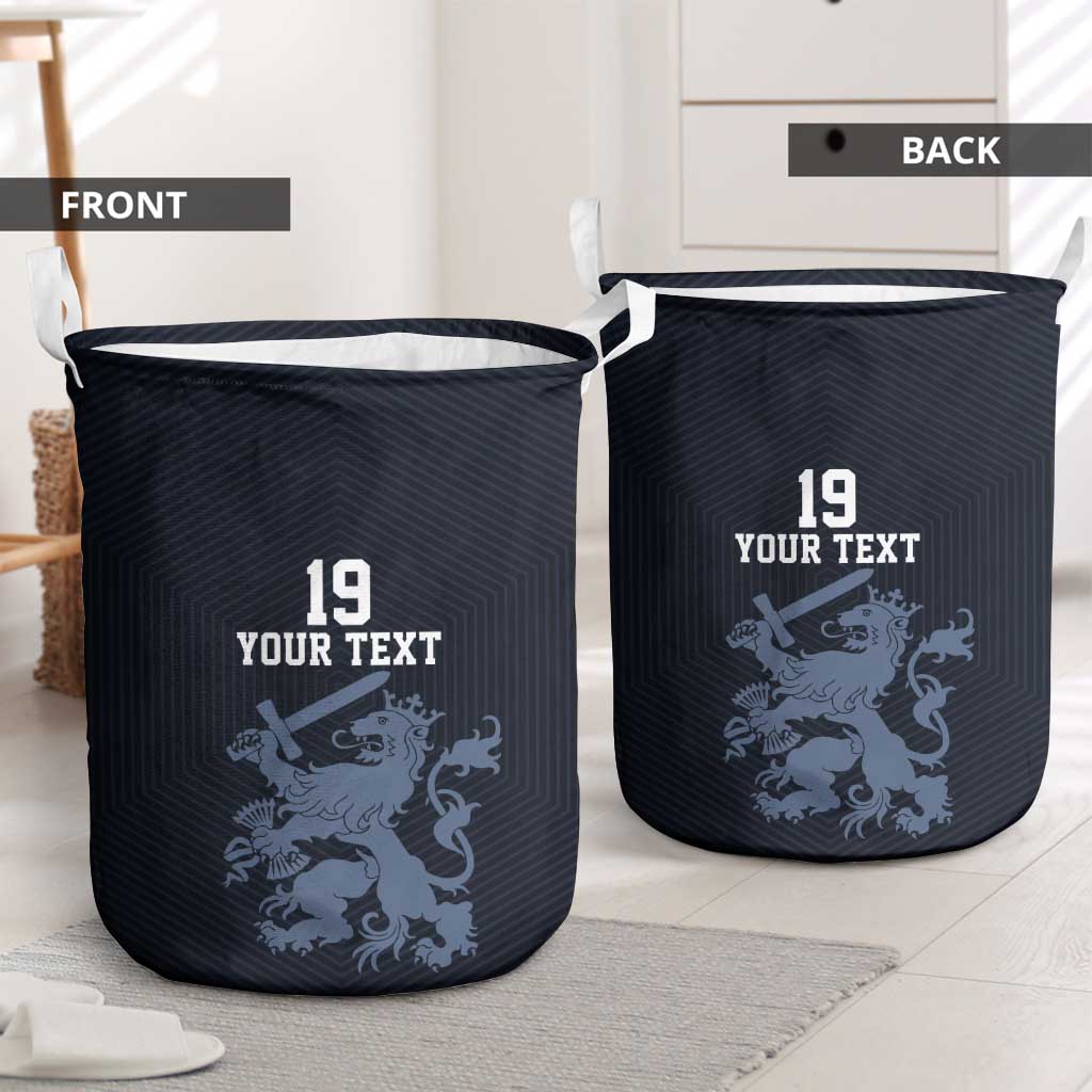 Custom World Football 2026 Netherlands Laundry Basket Holland Navy Dutch Lion - Wonder Print Shop