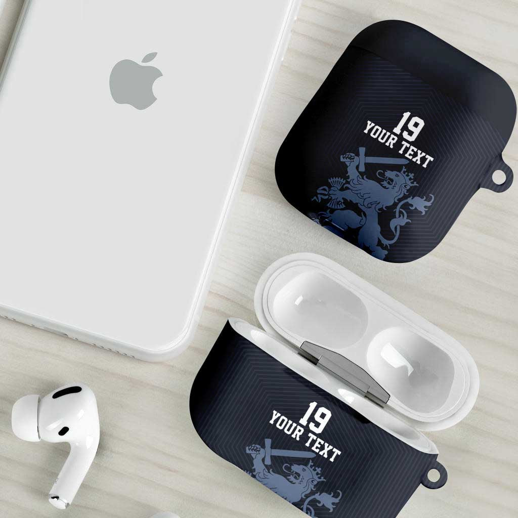 Custom World Football 2026 Netherlands AirPods Case Holland Navy Dutch Lion - Wonder Print Shop