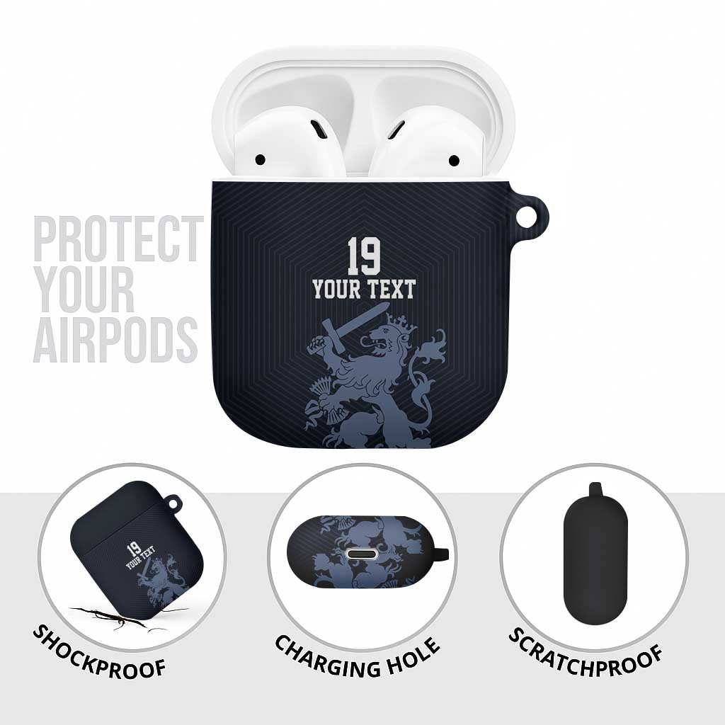 Custom World Football 2026 Netherlands AirPods Case Holland Navy Dutch Lion - Wonder Print Shop