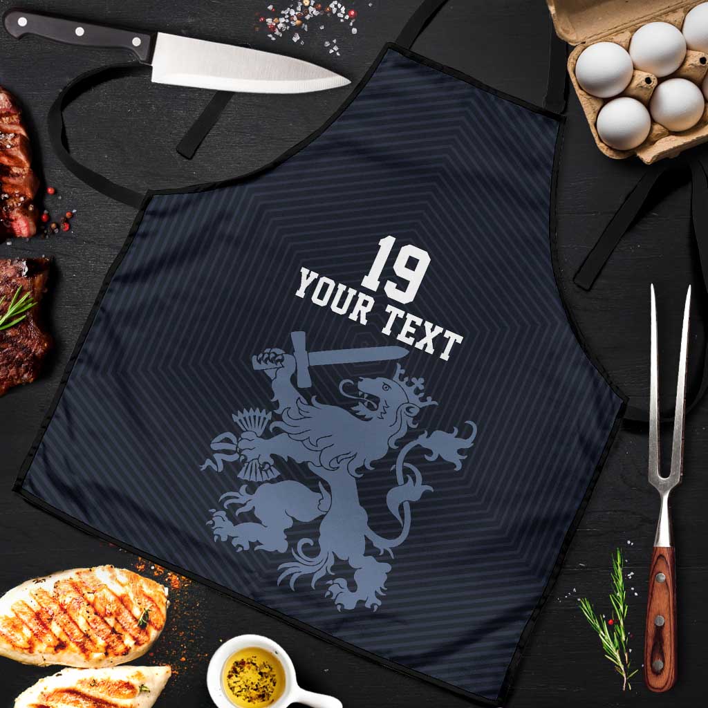 Custom World Football 2026 Netherlands Apron Holland Navy Dutch Lion - Wonder Print Shop