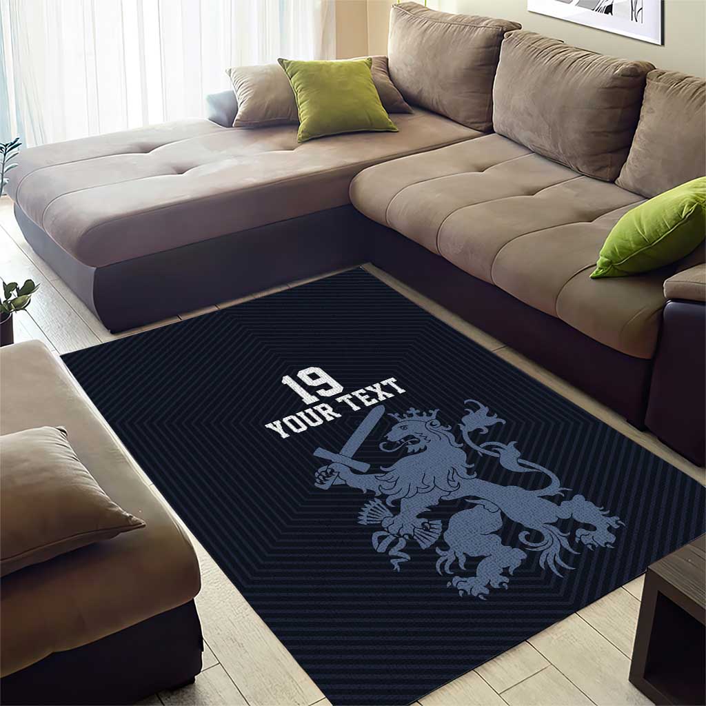 Custom World Football 2026 Netherlands Area Rug Holland Navy Dutch Lion - Wonder Print Shop