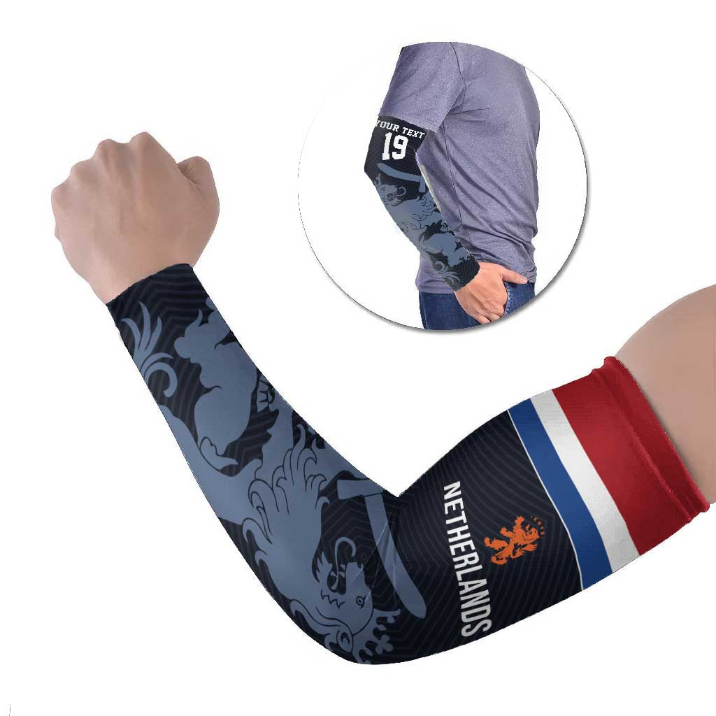 Custom World Football 2026 Netherlands Arm Sleeves Holland Navy Dutch Lion - Wonder Print Shop