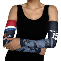 Custom World Football 2026 Netherlands Arm Sleeves Holland Navy Dutch Lion - Wonder Print Shop