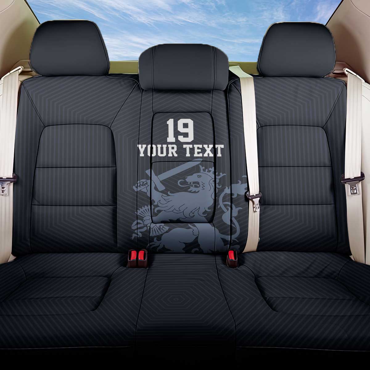 Custom World Football 2026 Netherlands Back Car Seat Cover Holland Navy Dutch Lion - Wonder Print Shop