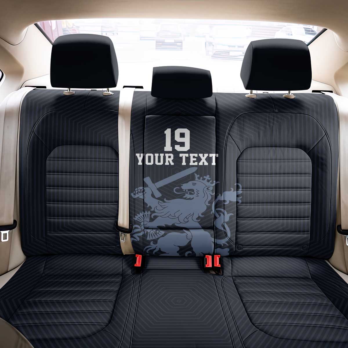Custom World Football 2026 Netherlands Back Car Seat Cover Holland Navy Dutch Lion - Wonder Print Shop