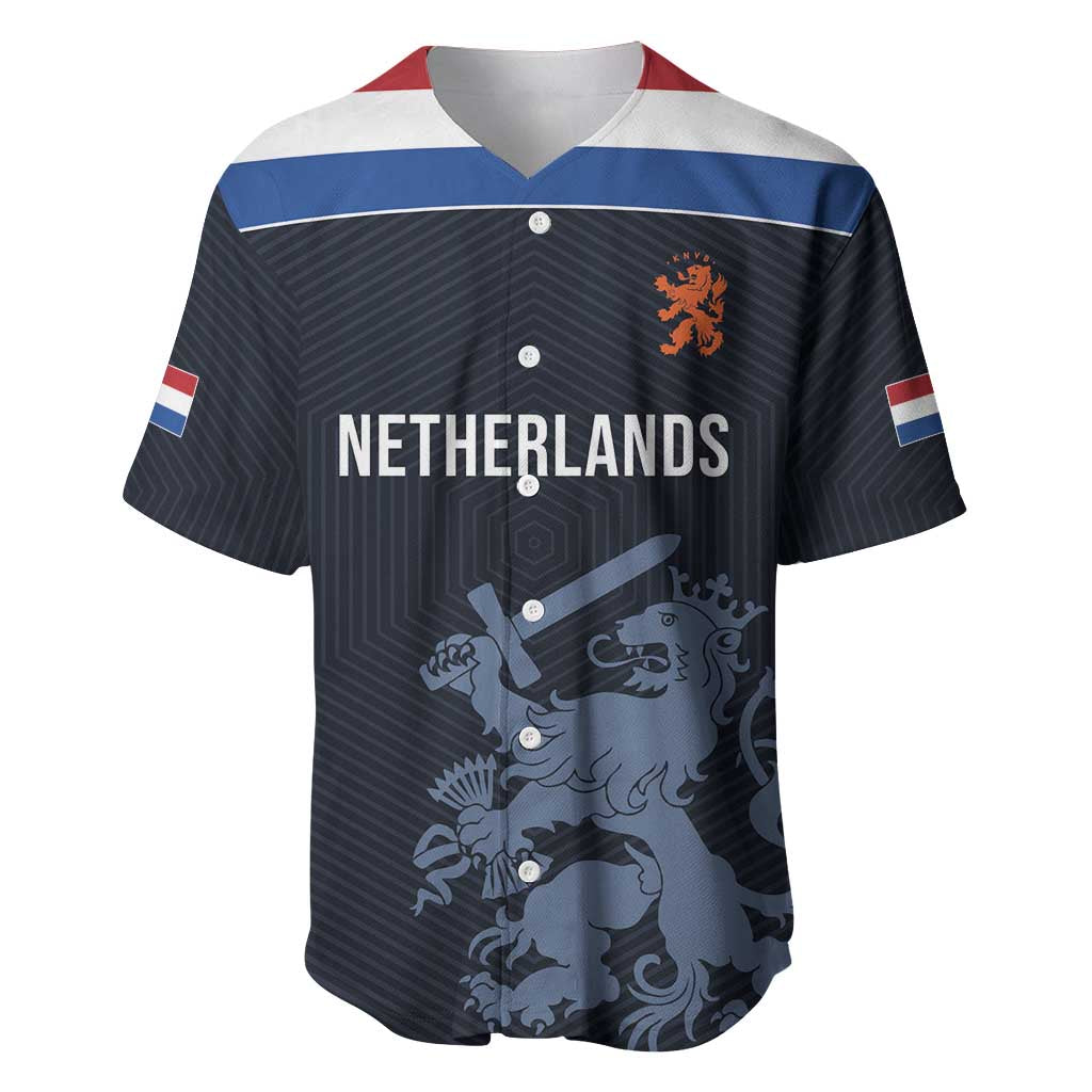 Custom World Football 2026 Netherlands Baseball Jersey Holland Navy Dutch Lion - Wonder Print Shop