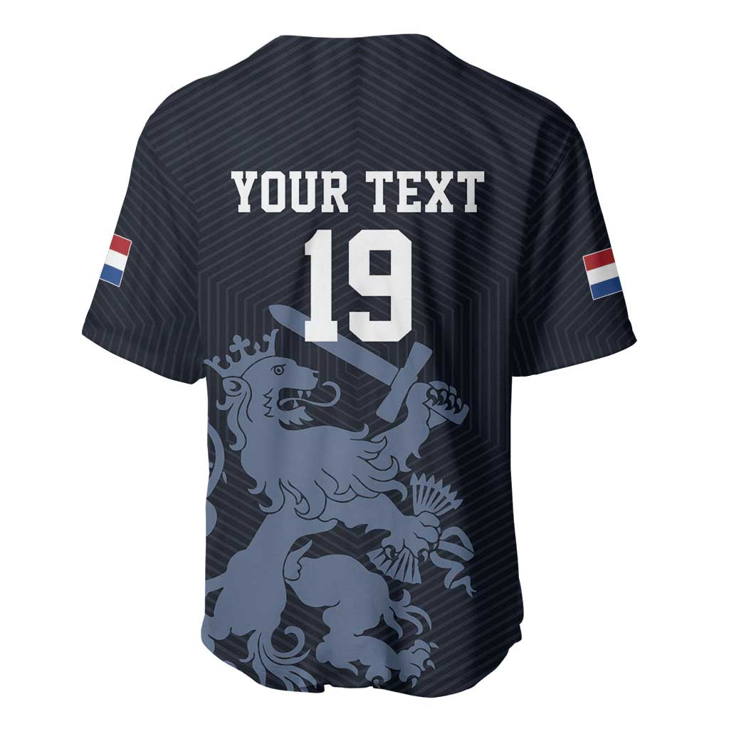 Custom World Football 2026 Netherlands Baseball Jersey Holland Navy Dutch Lion - Wonder Print Shop