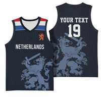Custom World Football 2026 Netherlands Basketball Jersey Holland Navy Dutch Lion - Wonder Print Shop