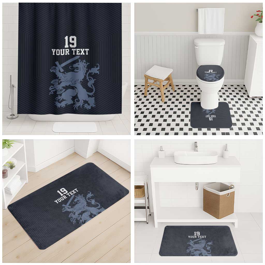 Custom World Football 2026 Netherlands Bathroom Set Holland Navy Dutch Lion - Wonder Print Shop