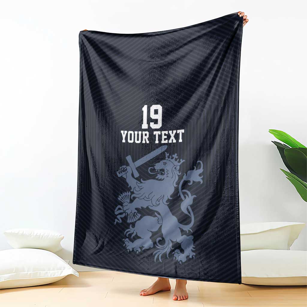 Custom World Football 2026 Netherlands Blanket Holland Navy Dutch Lion - Wonder Print Shop