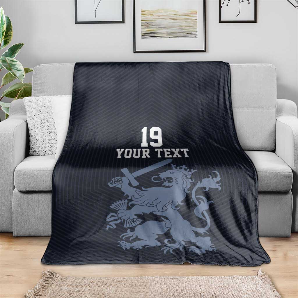 Custom World Football 2026 Netherlands Blanket Holland Navy Dutch Lion - Wonder Print Shop