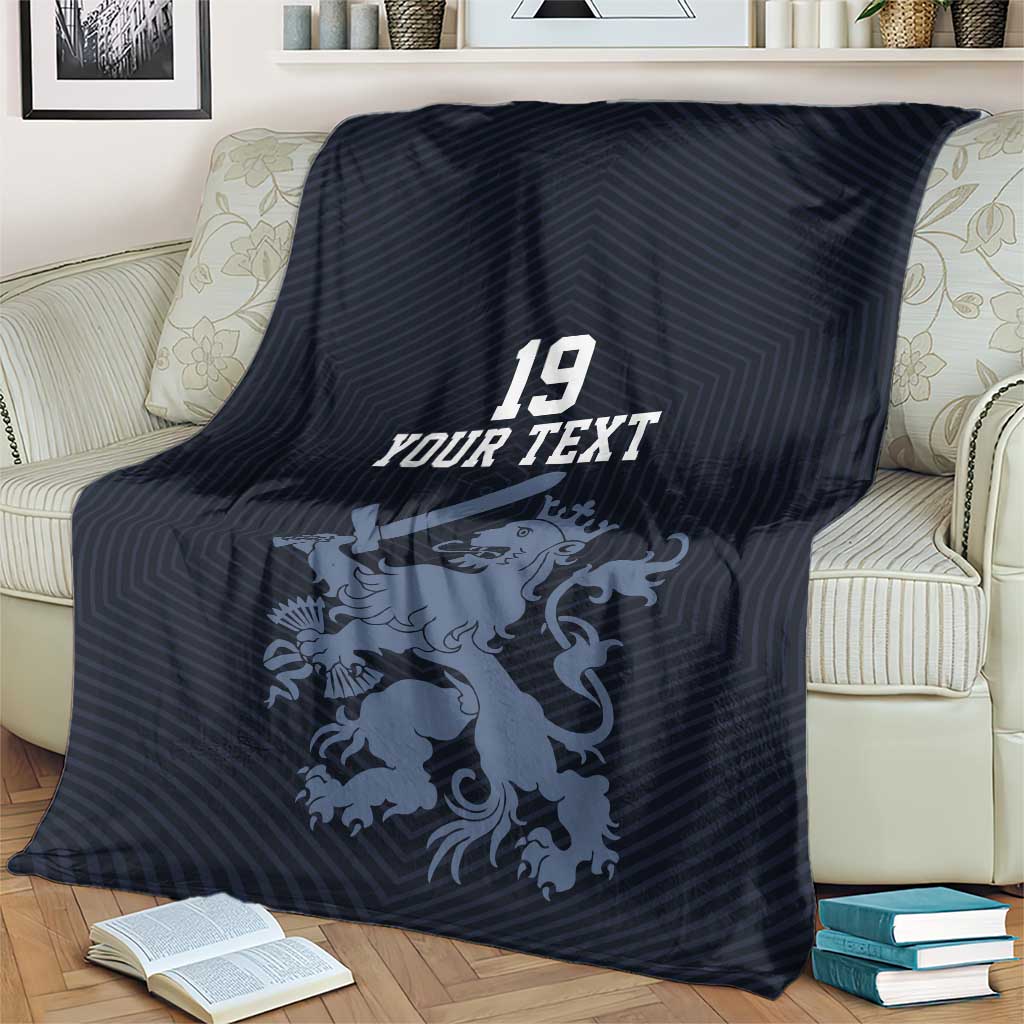 Custom World Football 2026 Netherlands Blanket Holland Navy Dutch Lion - Wonder Print Shop