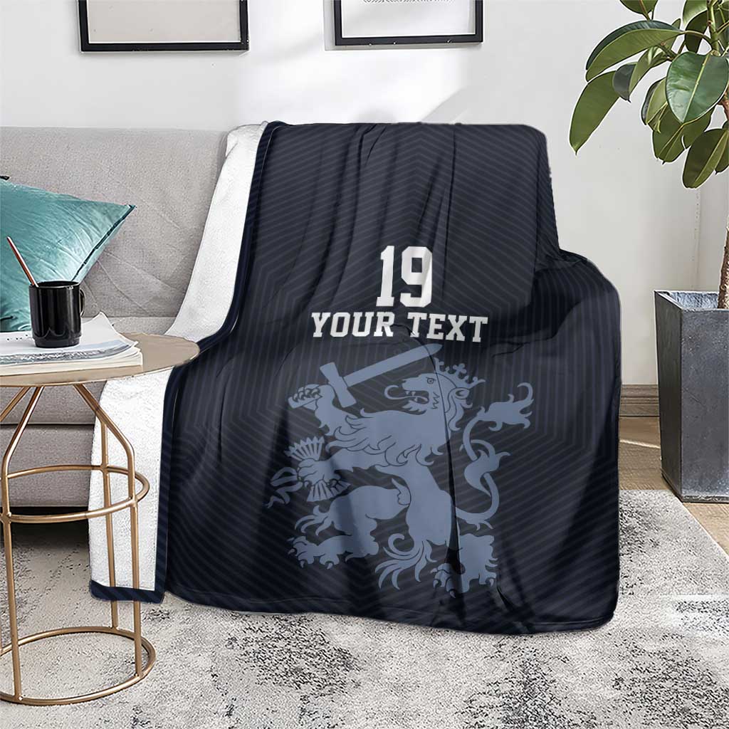 Custom World Football 2026 Netherlands Blanket Holland Navy Dutch Lion - Wonder Print Shop