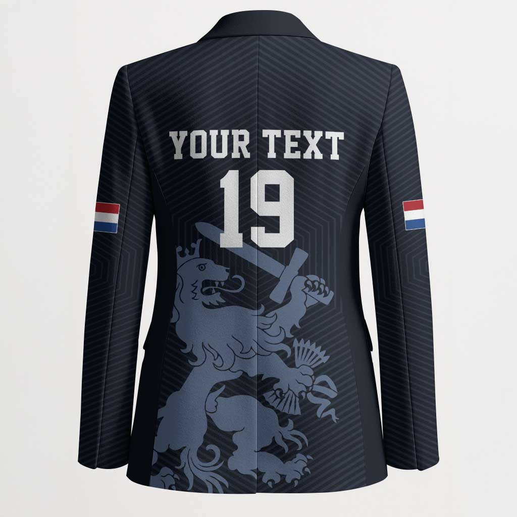 Custom World Football 2026 Netherlands Blazer Holland Navy Dutch Lion - Wonder Print Shop