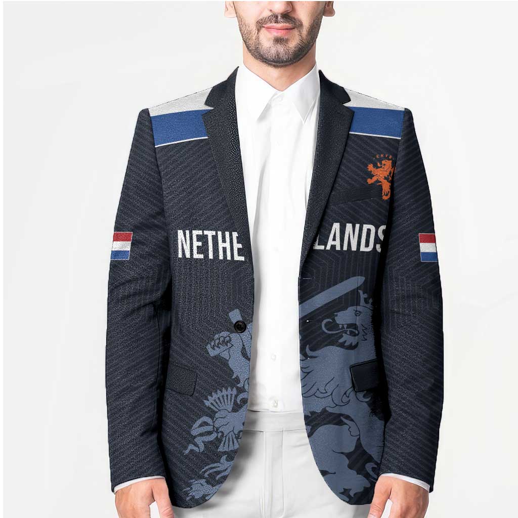 Custom World Football 2026 Netherlands Blazer Holland Navy Dutch Lion - Wonder Print Shop