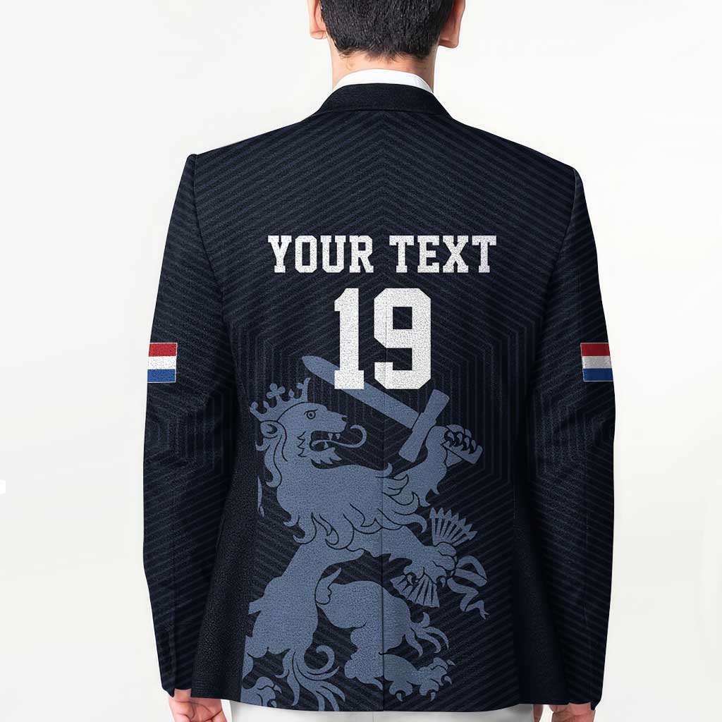Custom World Football 2026 Netherlands Blazer Holland Navy Dutch Lion - Wonder Print Shop