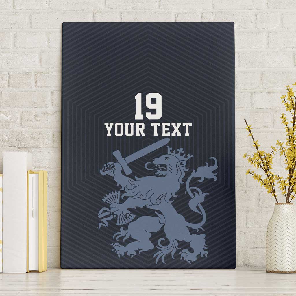 Custom World Football 2026 Netherlands Canvas Wall Art Holland Navy Dutch Lion - Wonder Print Shop