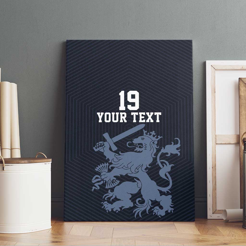 Custom World Football 2026 Netherlands Canvas Wall Art Holland Navy Dutch Lion - Wonder Print Shop