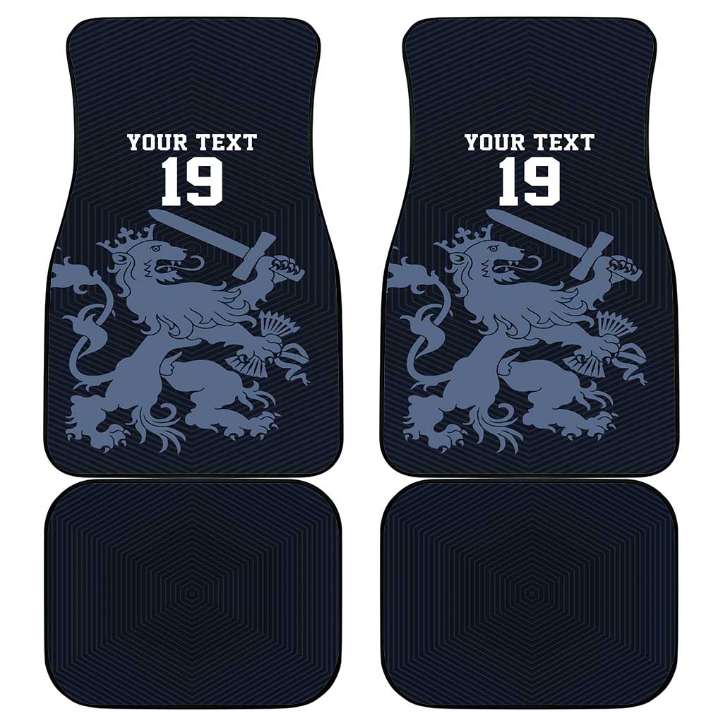 Custom World Football 2026 Netherlands Car Mats Holland Navy Dutch Lion - Wonder Print Shop