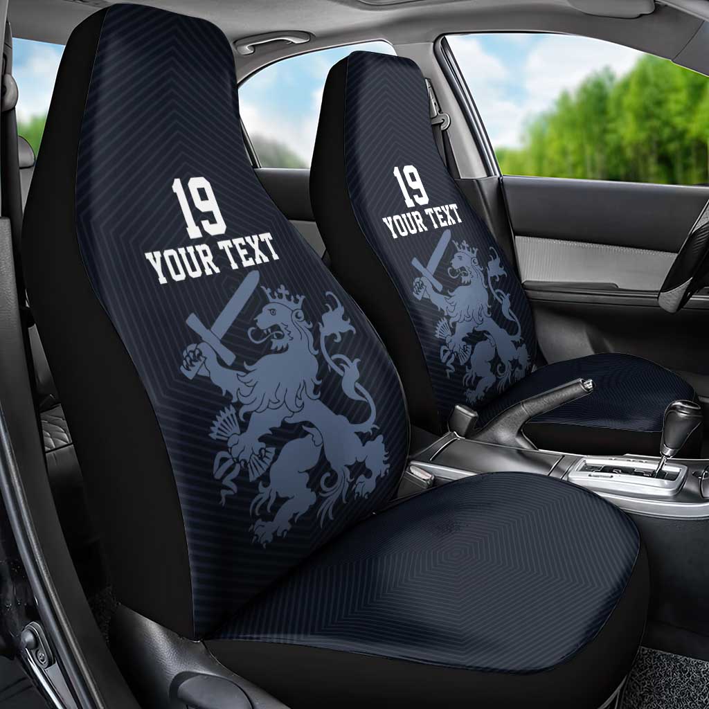 Custom World Football 2026 Netherlands Car Seat Cover Holland Navy Dutch Lion - Wonder Print Shop