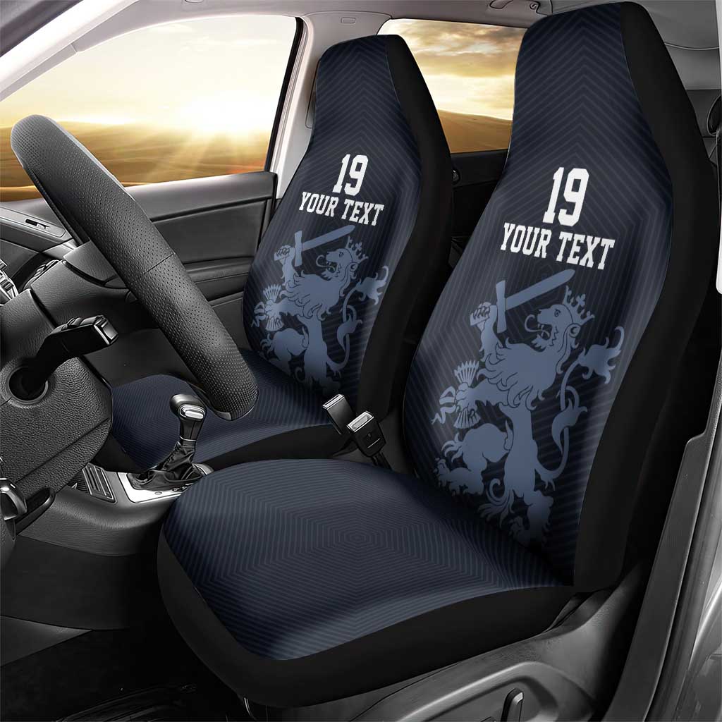 Custom World Football 2026 Netherlands Car Seat Cover Holland Navy Dutch Lion - Wonder Print Shop