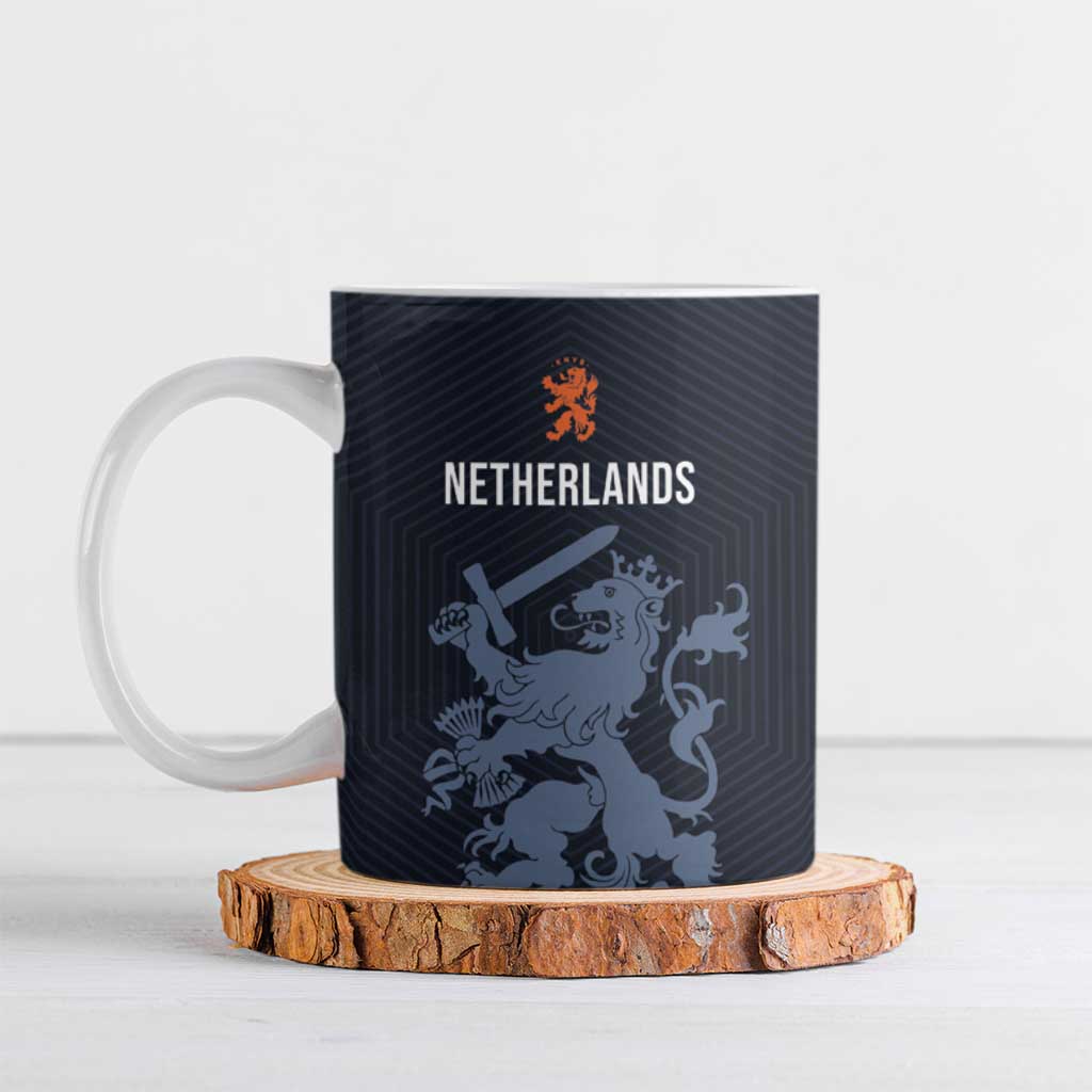 Custom World Football 2026 Netherlands Ceramic Mug Holland Navy Dutch Lion - Wonder Print Shop