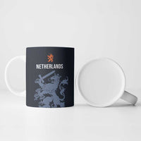 Custom World Football 2026 Netherlands Ceramic Mug Holland Navy Dutch Lion - Wonder Print Shop