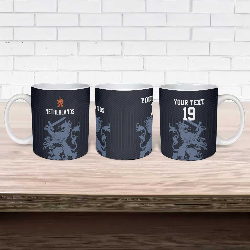 Custom World Football 2026 Netherlands Ceramic Mug Holland Navy Dutch Lion - Wonder Print Shop