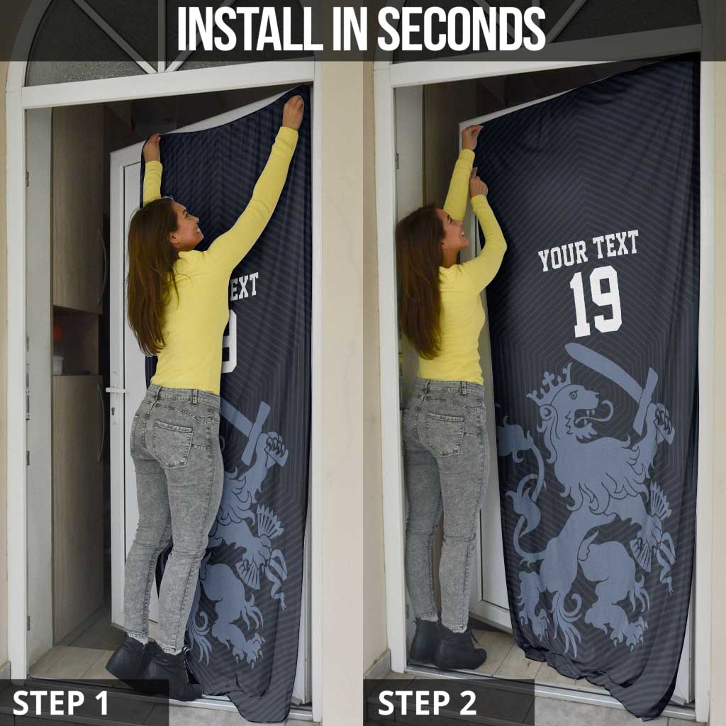 Custom World Football 2026 Netherlands Door Cover Holland Navy Dutch Lion - Wonder Print Shop