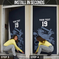 Custom World Football 2026 Netherlands Door Cover Holland Navy Dutch Lion - Wonder Print Shop