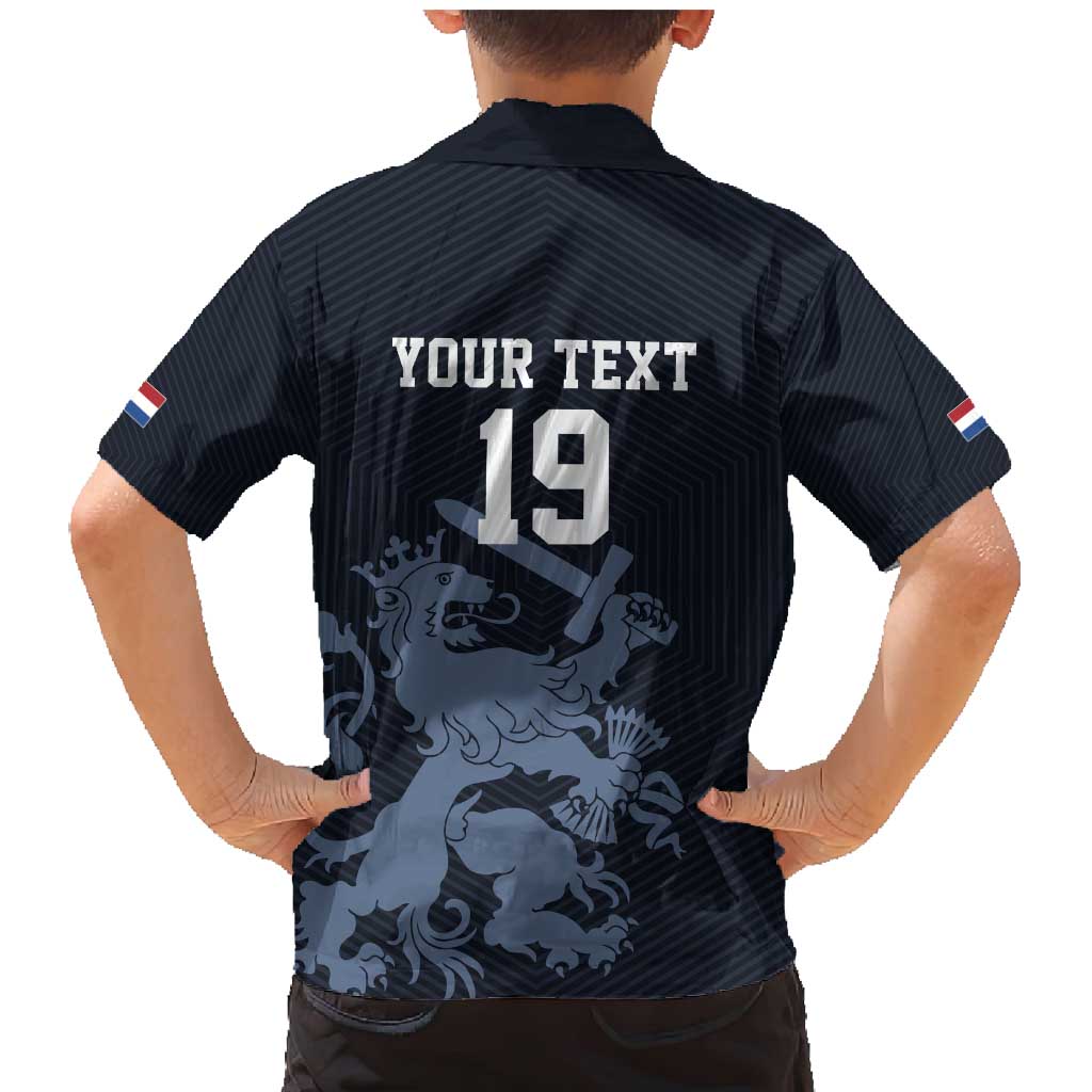 Custom World Football 2026 Netherlands Family Matching Mermaid Dress and Hawaiian Shirt Holland Navy Dutch Lion - Wonder Print Shop