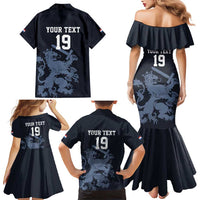Custom World Football 2026 Netherlands Family Matching Mermaid Dress and Hawaiian Shirt Holland Navy Dutch Lion - Wonder Print Shop