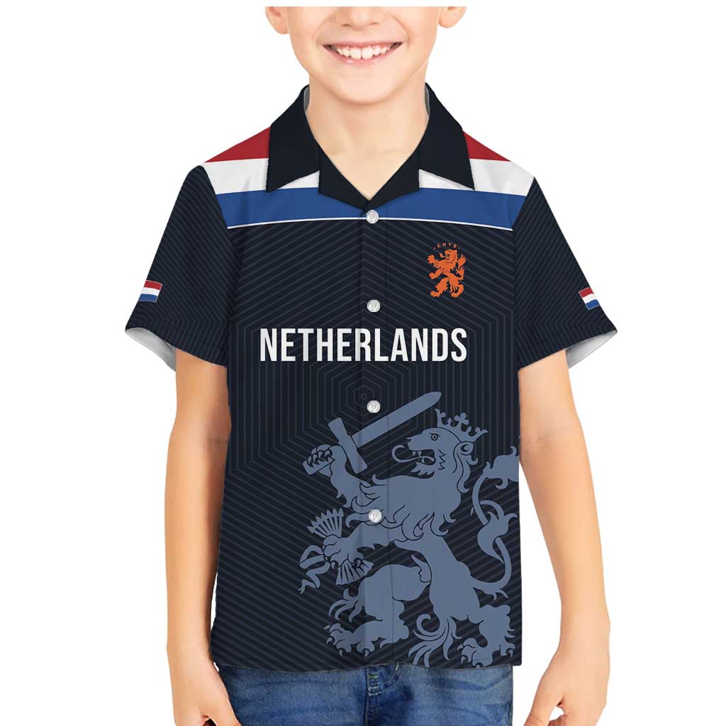 Custom World Football 2026 Netherlands Family Matching Mermaid Dress and Hawaiian Shirt Holland Navy Dutch Lion - Wonder Print Shop