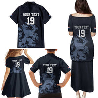 Custom World Football 2026 Netherlands Family Matching Puletasi and Hawaiian Shirt Holland Navy Dutch Lion - Wonder Print Shop