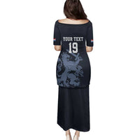 Custom World Football 2026 Netherlands Family Matching Puletasi and Hawaiian Shirt Holland Navy Dutch Lion - Wonder Print Shop