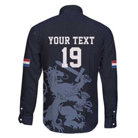 Custom World Football 2026 Netherlands Family Matching Summer Maxi Dress and Hawaiian Shirt Holland Navy Dutch Lion - Wonder Print Shop