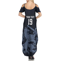 Custom World Football 2026 Netherlands Family Matching Summer Maxi Dress and Hawaiian Shirt Holland Navy Dutch Lion - Wonder Print Shop