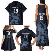 Custom World Football 2026 Netherlands Family Matching Tank Maxi Dress and Hawaiian Shirt Holland Navy Dutch Lion - Wonder Print Shop