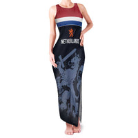 Custom World Football 2026 Netherlands Family Matching Tank Maxi Dress and Hawaiian Shirt Holland Navy Dutch Lion - Wonder Print Shop