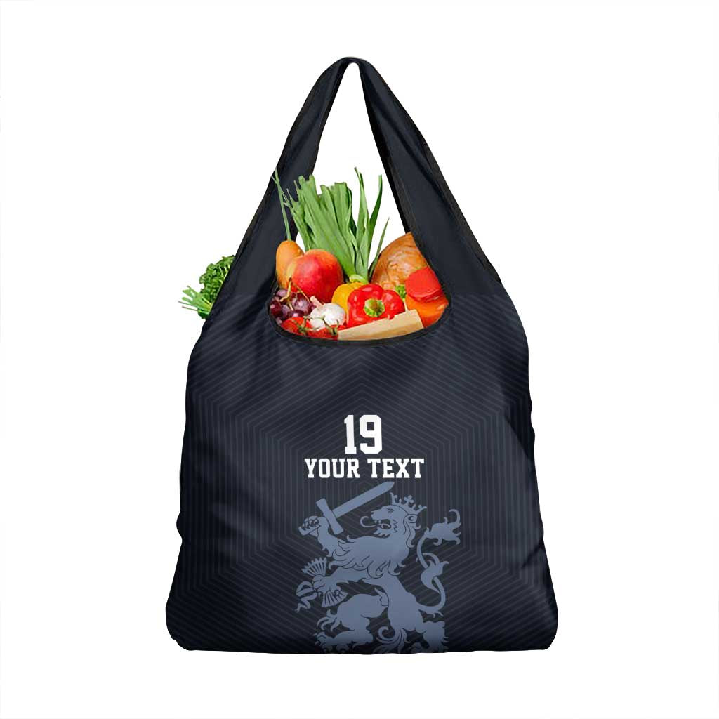 Custom World Football 2026 Netherlands Grocery Bag Holland Navy Dutch Lion - Wonder Print Shop
