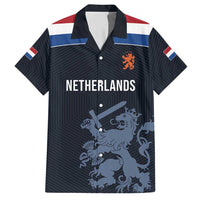 Custom World Football 2026 Netherlands Hawaiian Shirt Holland Navy Dutch Lion - Wonder Print Shop