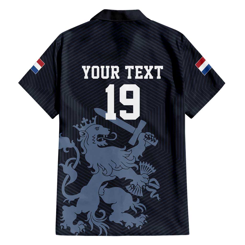 Custom World Football 2026 Netherlands Hawaiian Shirt Holland Navy Dutch Lion - Wonder Print Shop